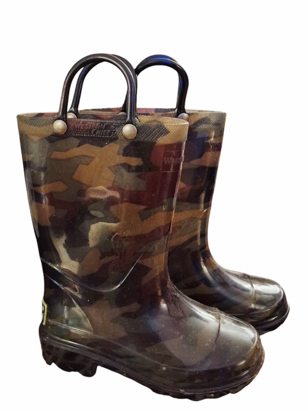Western Chief Light Up Camo Rain Boots Toddler Size 8C